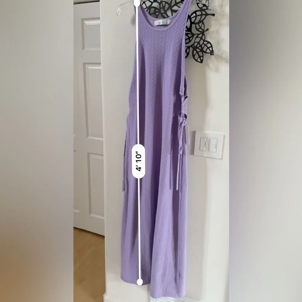 Free People Beach Eve Sweater Maxi Dress in Purple M